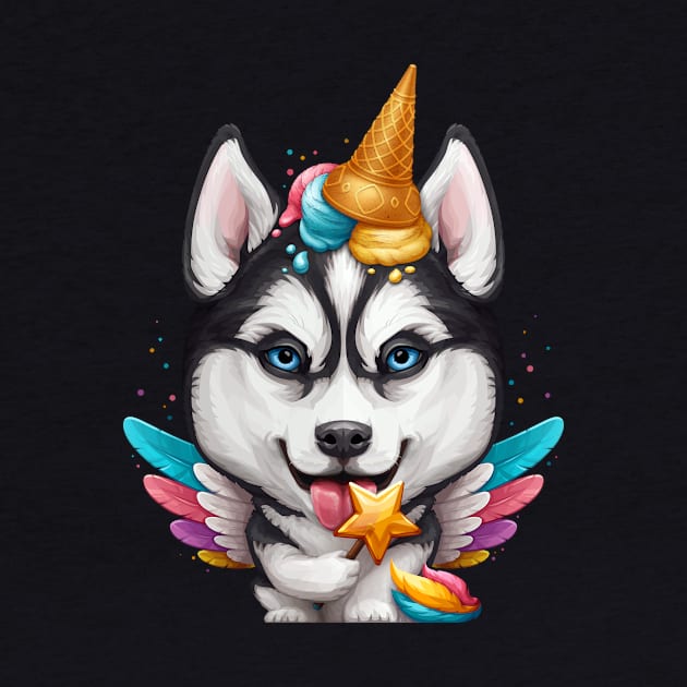 Husky Unicorn by stonemask